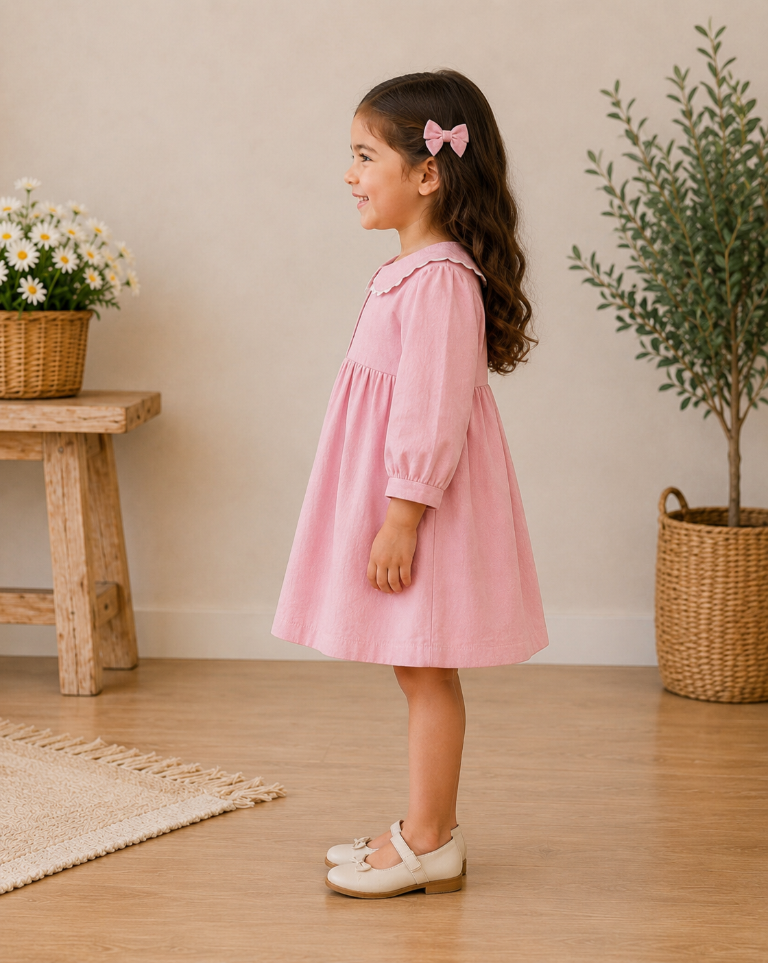 Pink collar dress