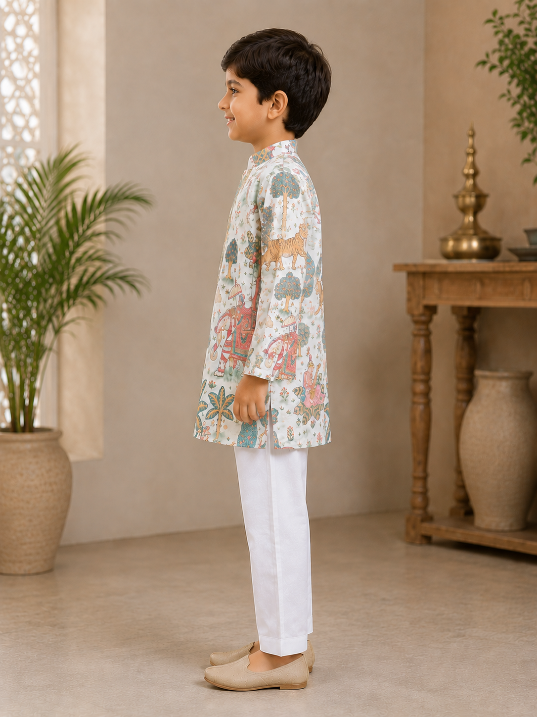 Animal printed kurta set