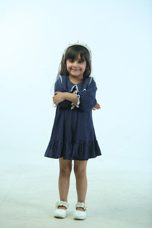 Polka Dot blue British Dress