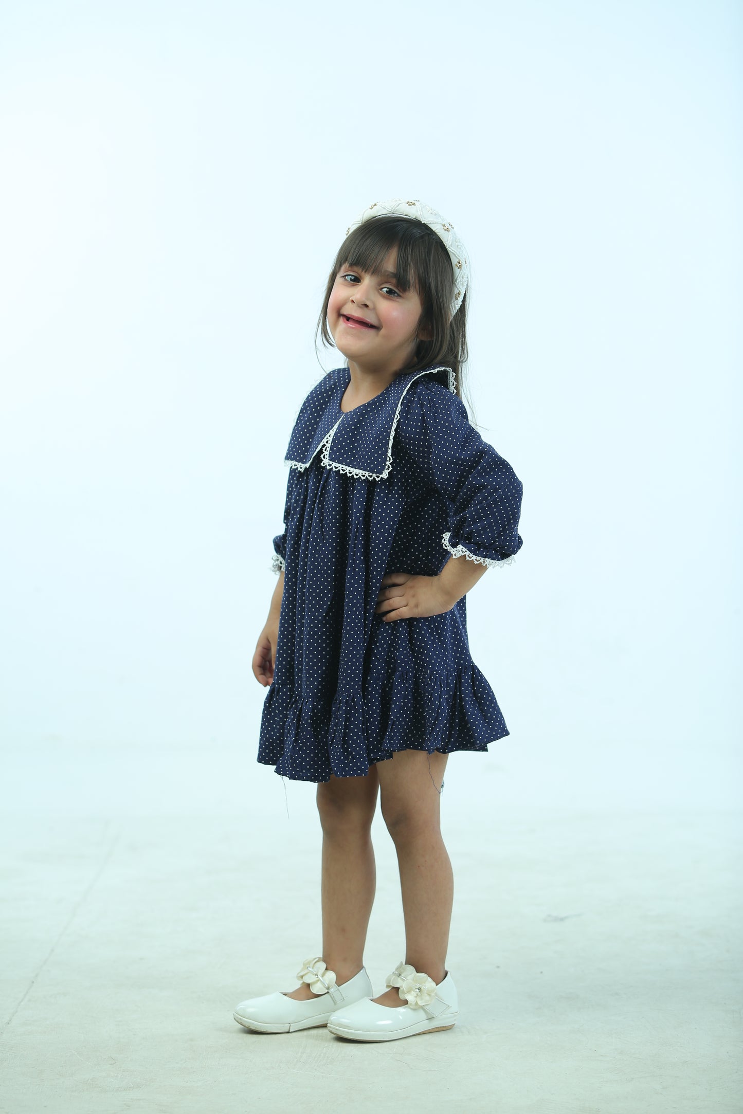Polka Dot blue British Dress