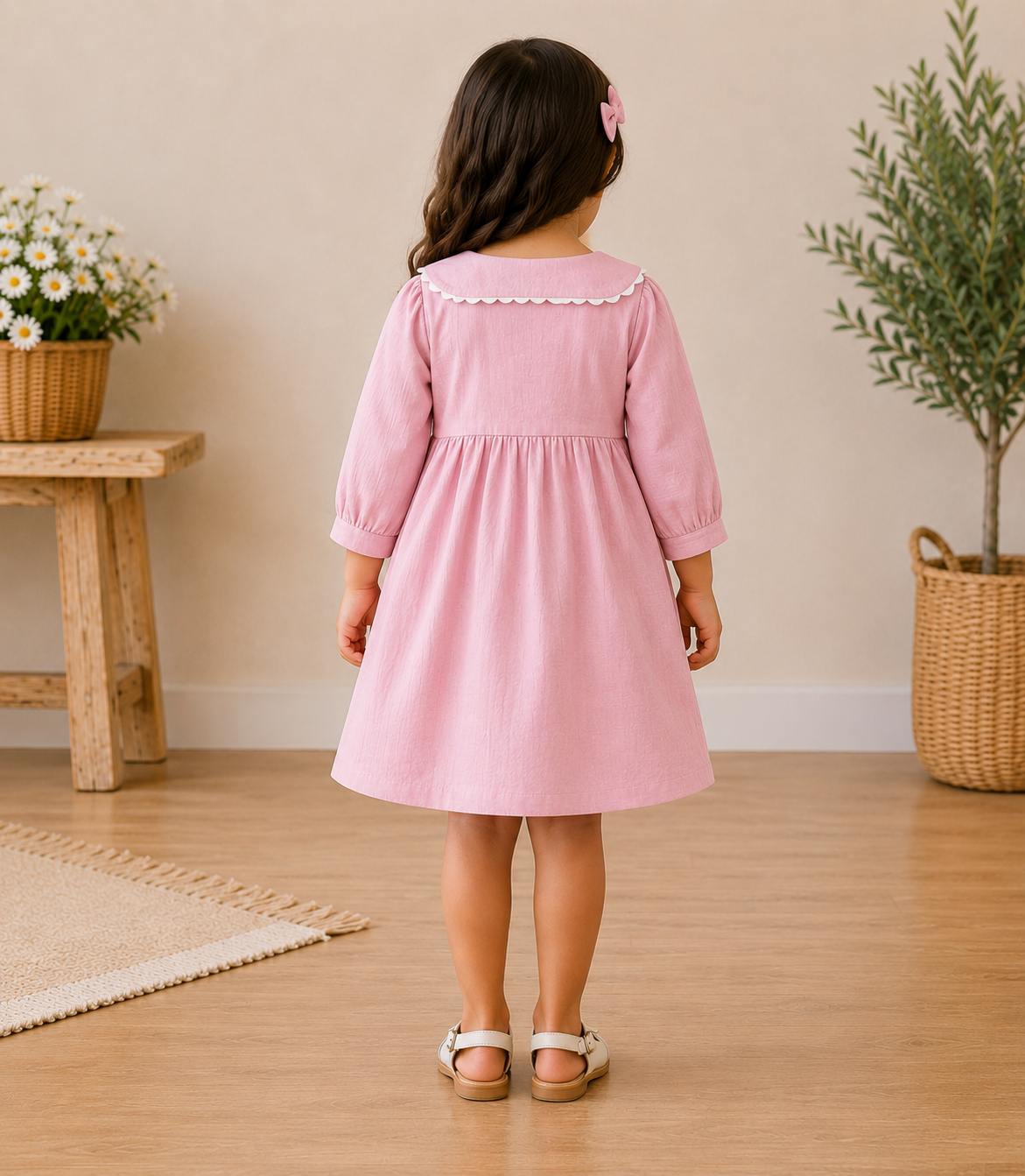 Pink collar dress