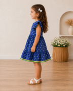 Blue polka dot dress