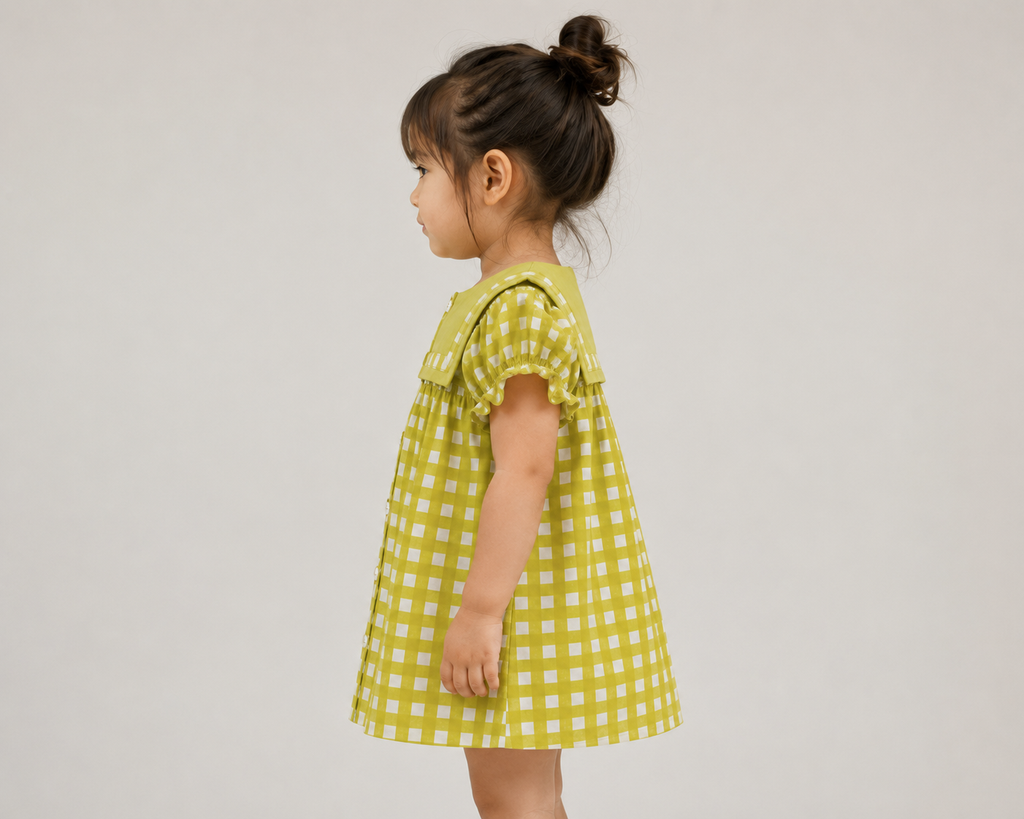 Lemon Check Dress