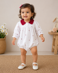 White and red collar onesies