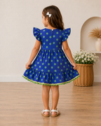 Blue polka dot dress