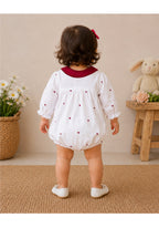 White and red collar onesies