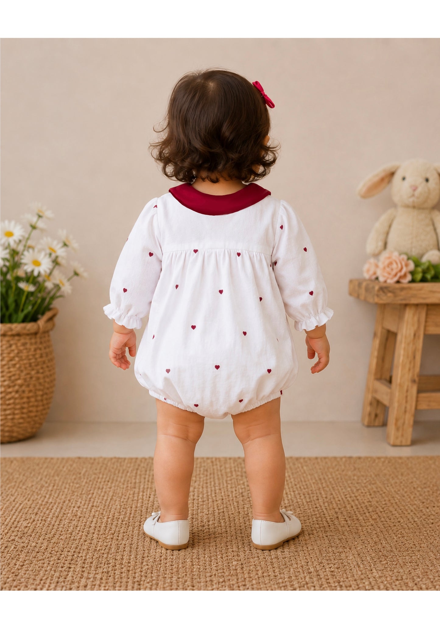 White and red collar onesies