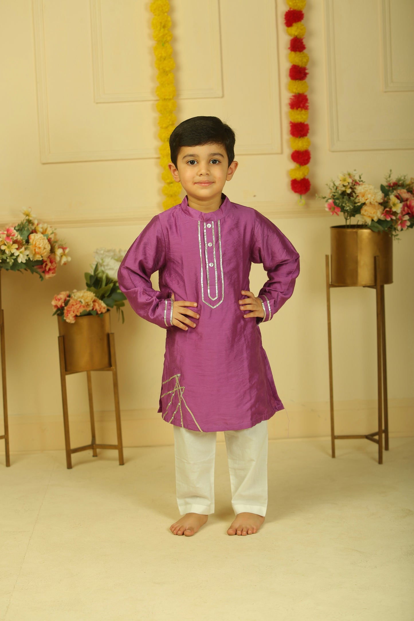 Purple kurta set