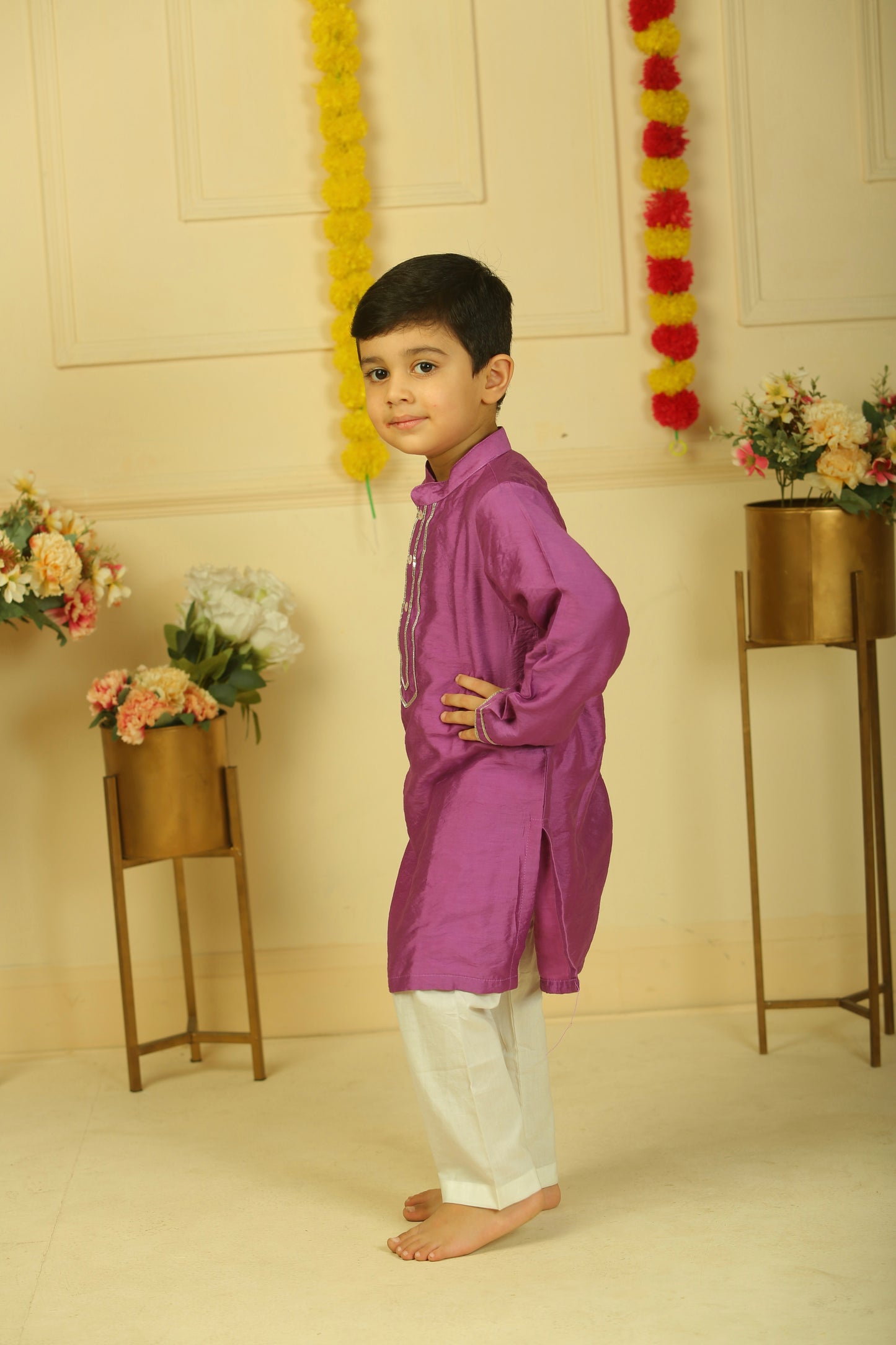 Purple kurta set