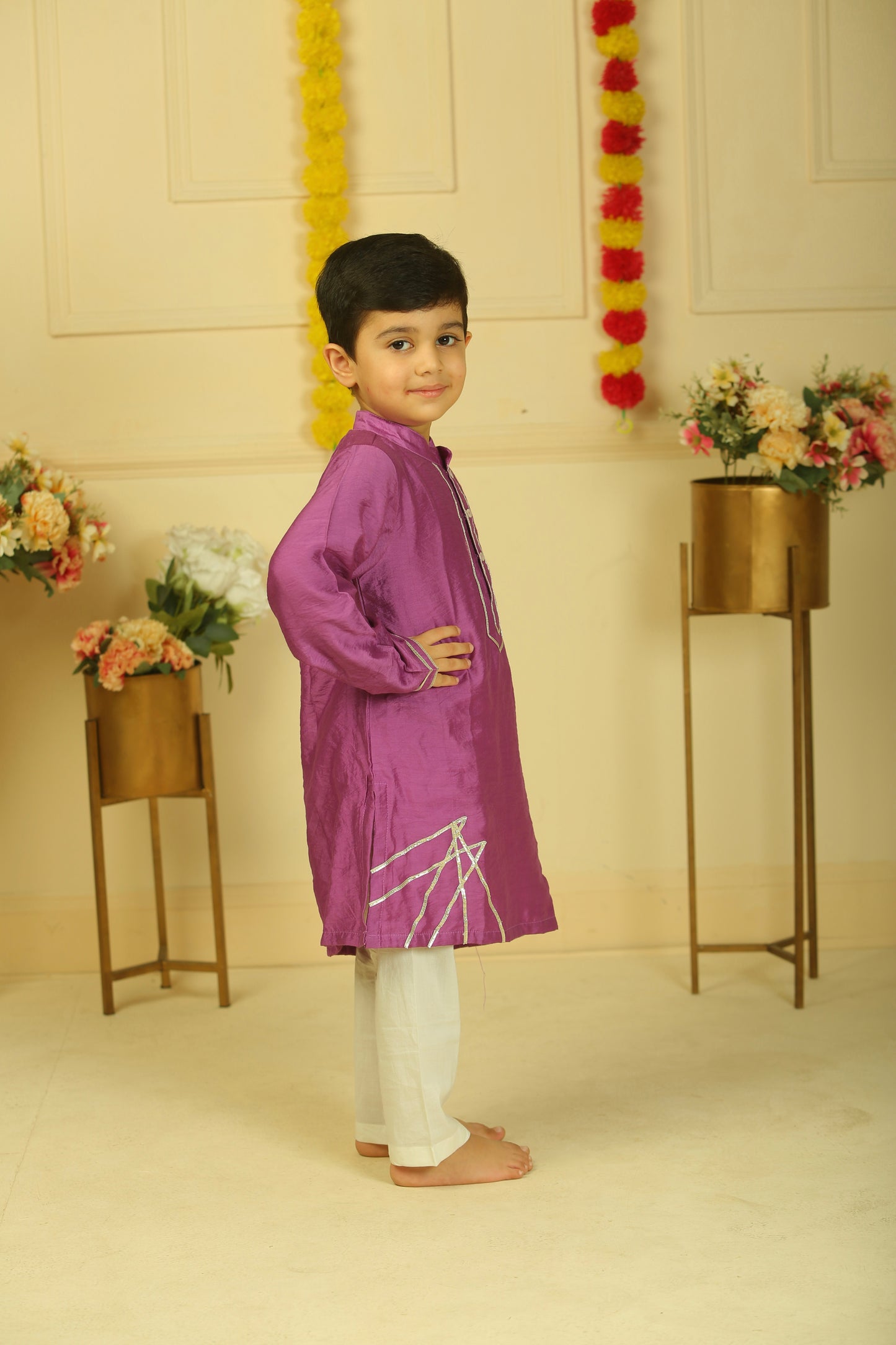 Purple kurta set
