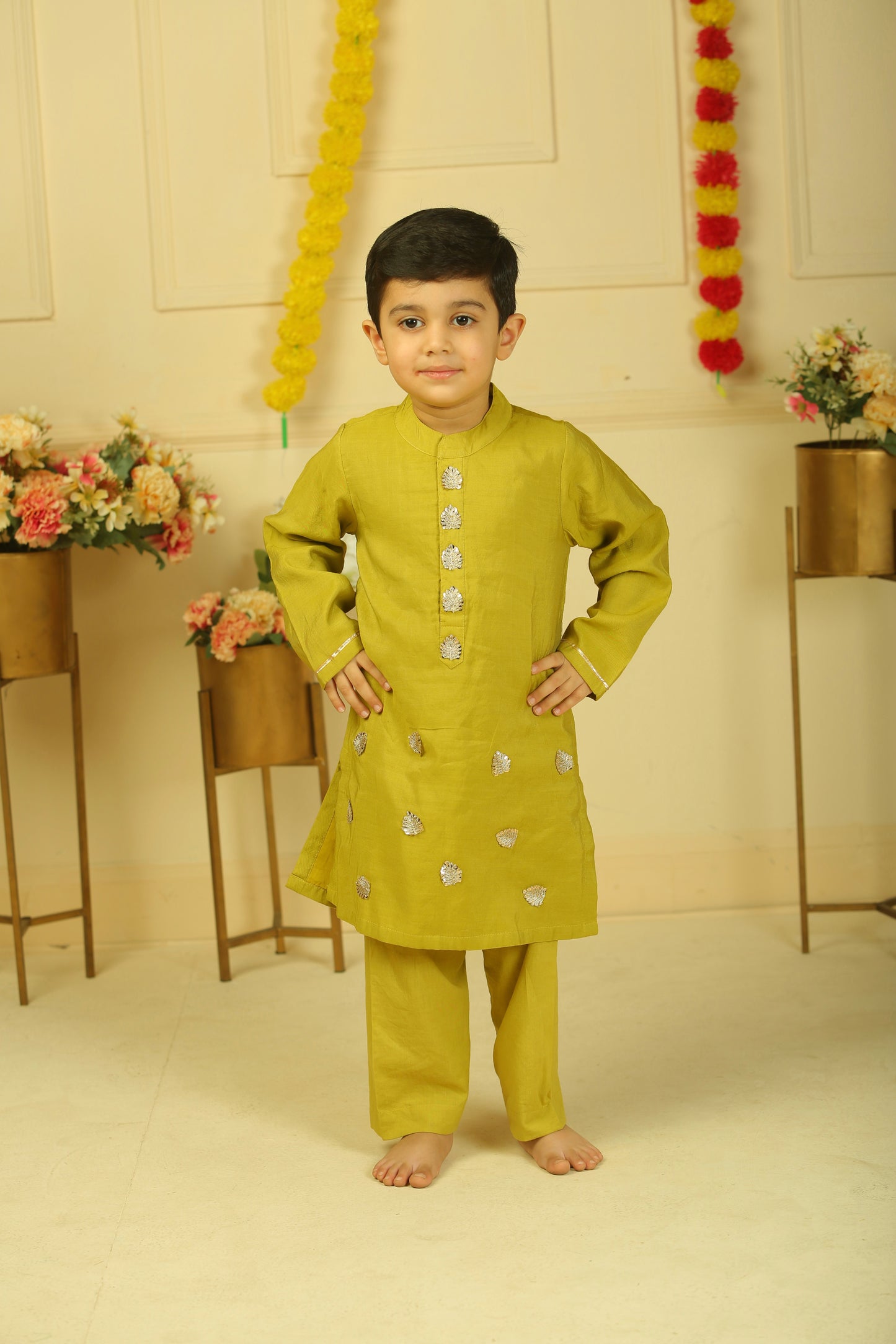 Golden yellow kurta set