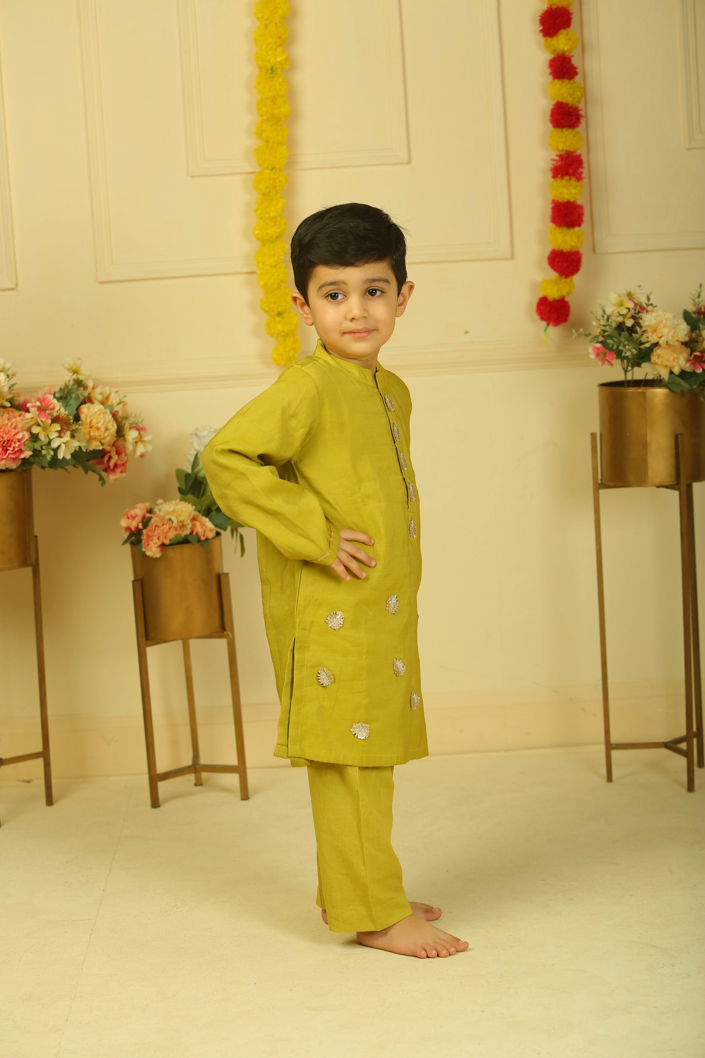 Golden yellow kurta set