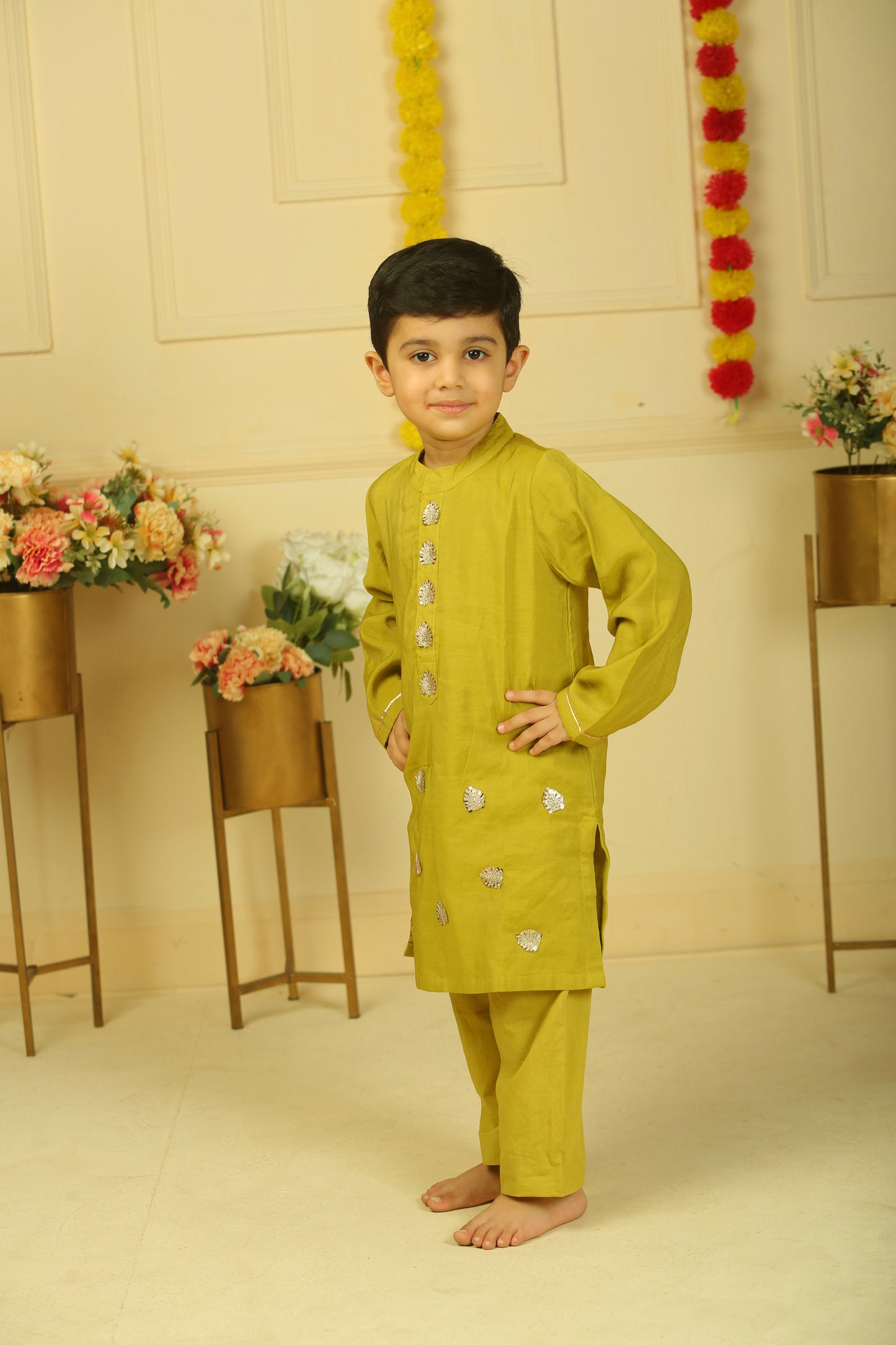 Golden yellow kurta set