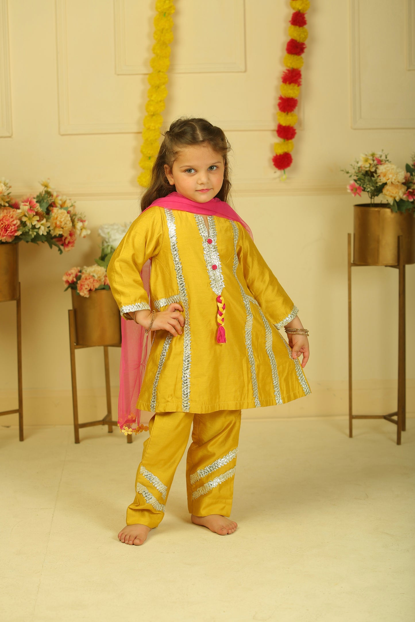 musturd yellow suit set- set of 3