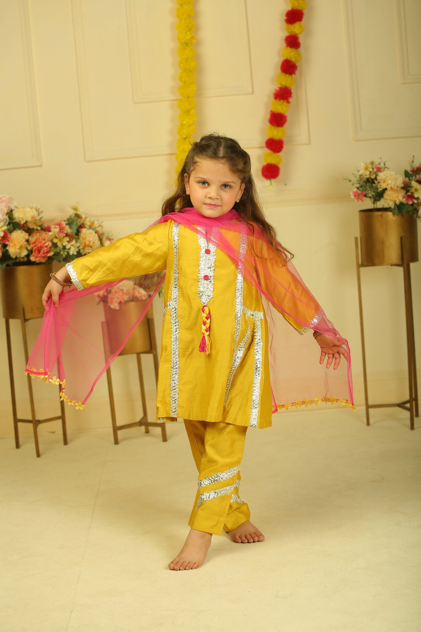 musturd yellow suit set- set of 3