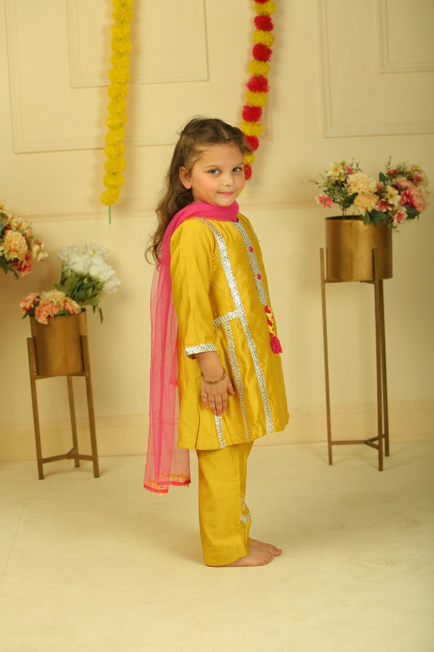 musturd yellow suit set- set of 3