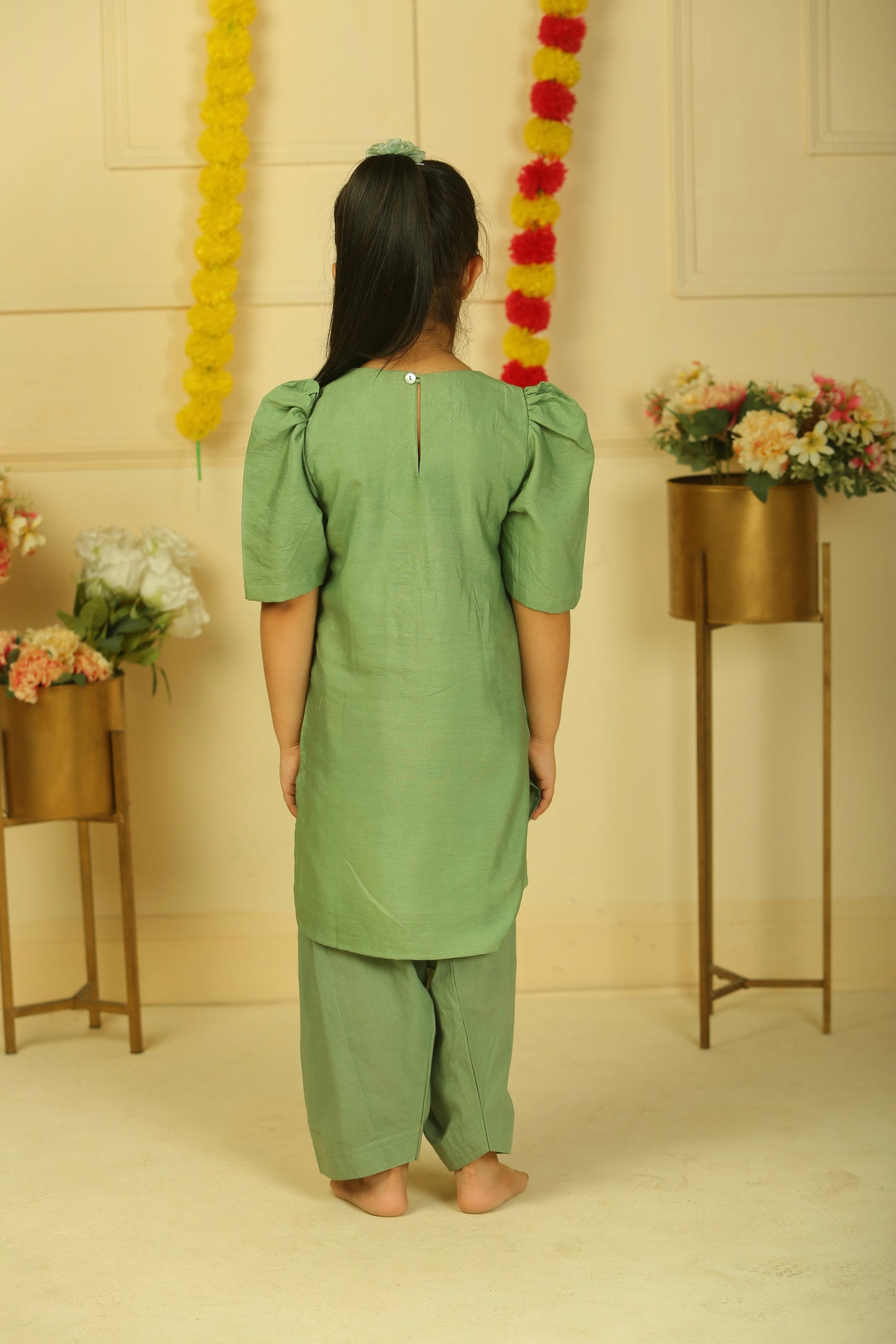 Sage green kurta salwar  set - set of 2