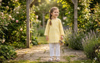 Yellow Printed Cotton Kurta with Pajama