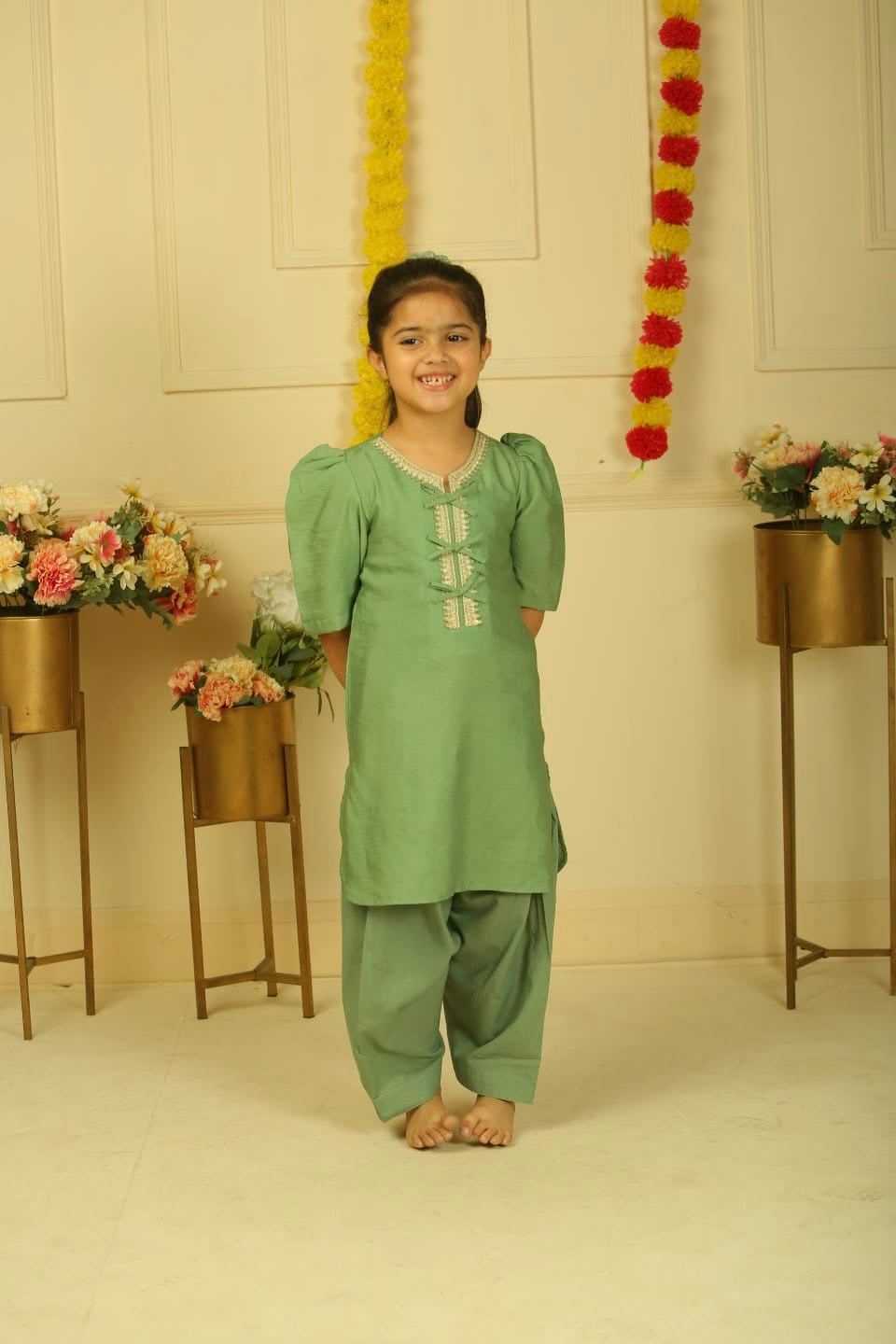 Sage green kurta salwar  set - set of 2